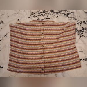 American Eagle Outfitters Pastel Striped Mini Skirt